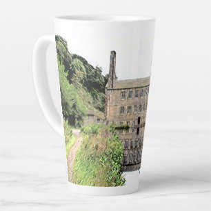 Gibson Mill, Hardcastle Crags Pencil Artwork Latte Mug
