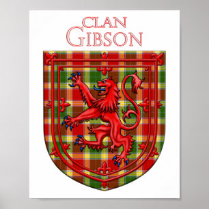 Gibson Tartan Scottish Plaid Lion Rampant Poster