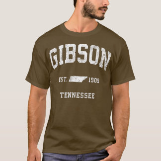 Gibson Tennessee TN Vintage Athletic Sports Design T-Shirt