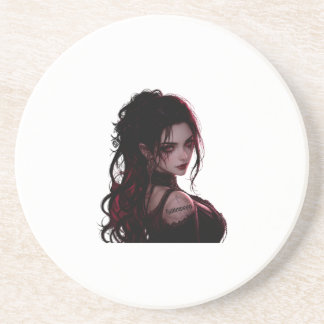 GIDAGI Fitness Dark Anime Girl Coaster- Halloween Coaster