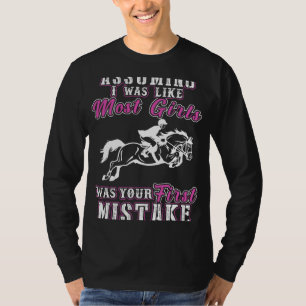 Giddy Up for Giggles! Funny Horse Girl Mistake Tee