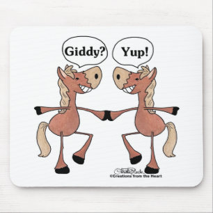 Giddy Up Horses Mouse Mat