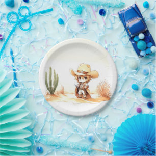 Giddy Up It's a Wild West Cowboy Baby Shower Paper Plate