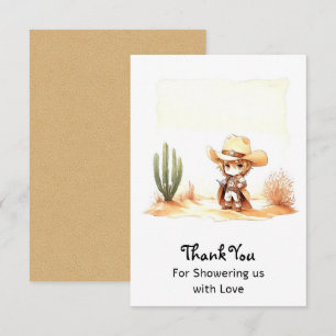 Giddy Up It's a Wild West Cowboy Baby Shower Thank You Card