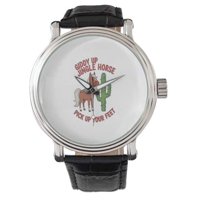 Giddy Up Jingle Horse Pick Up Your Feet Watch (Front)