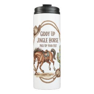 Giddy Up Jingle Horse Thermal Tumbler