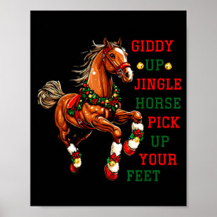 Giddy Up Jingle Horse Western Christmas Horse Coun Poster