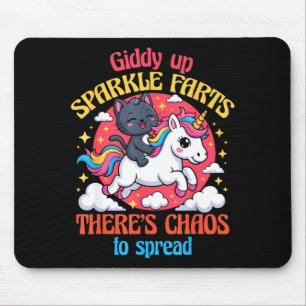 Giddy Up Sparkle Farts There's Chaos To Spread Cut Mouse Mat