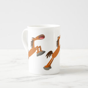 Giddyup, Horsey! Cartoon Horse Bone China Mug