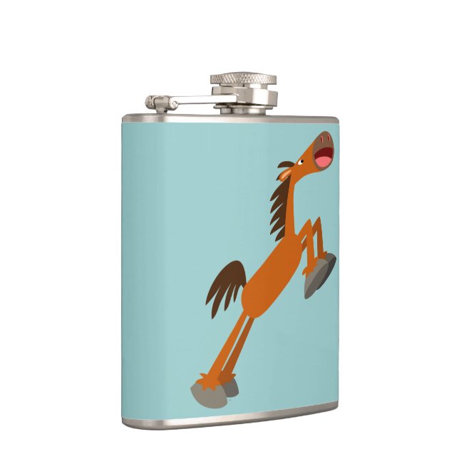 Giddyup, Horsey! Cartoon Horse Hip Flask (Right)