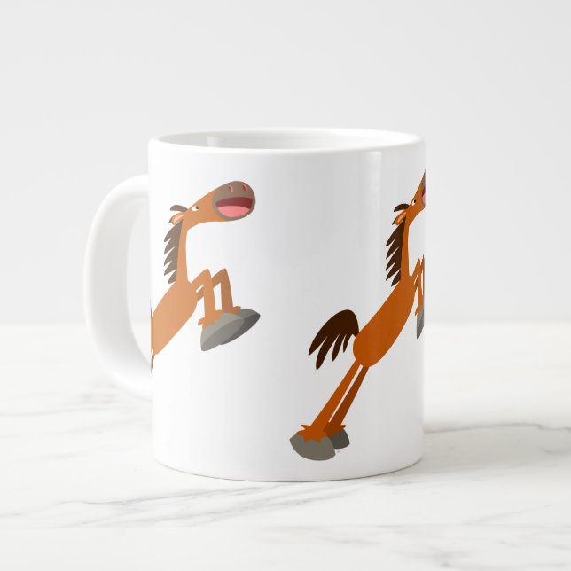 Giddyup, Horsey! Cartoon Horse Jumbo Mug (Front Left)