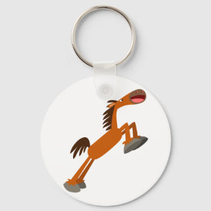 Giddyup, Horsey! Cartoon Horse Keychain