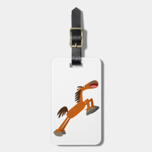 Giddyup, Horsey! Cartoon Horse Luggage Tag