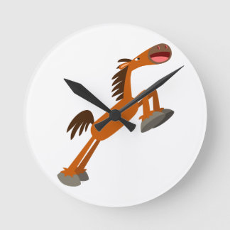 Giddyup, Horsey! Cartoon Horse Wall Clock