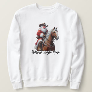 Giddyup Jingle Horse Santa Claus Christmas Sweatshirt