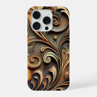 Gided Baroque Scrollwork iPhone 15 Pro Case