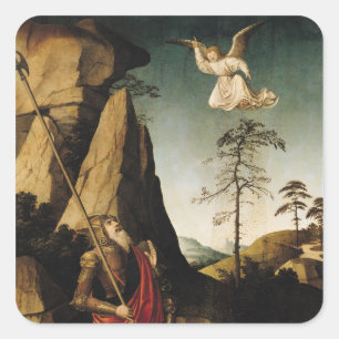 Gideon and the Fleece, c.1490 Square Sticker