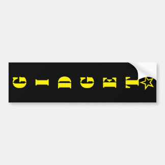 GIDGET STENCIL BUMPER STICKER