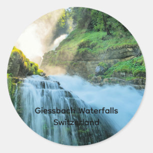 Giessbach Waterfalls, Switzerland Classic Round Sticker
