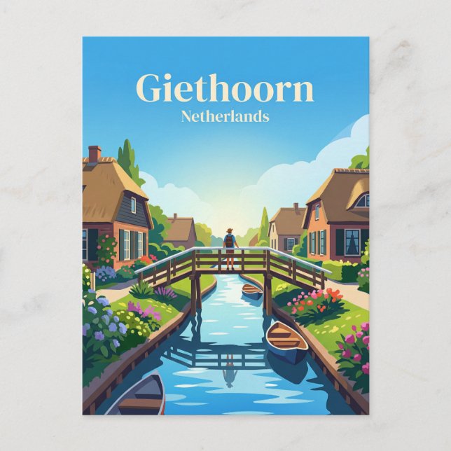 Giethoorn Netherlands Postcard (Front)