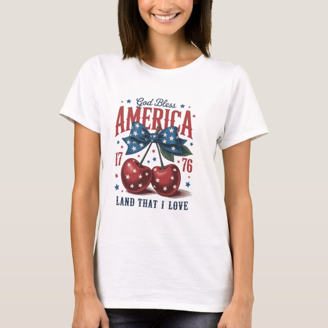 Gif Bless America The Land I Love  T-Shirt (Front)