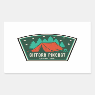 Gifford Pinchot National Forest Camping Rectangular Sticker