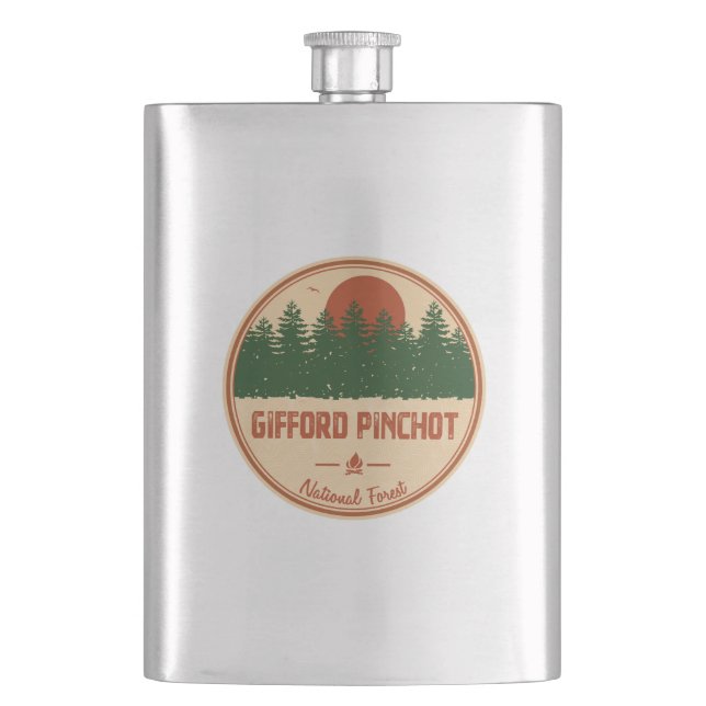 Gifford Pinchot National Forest Hip Flask (Front)