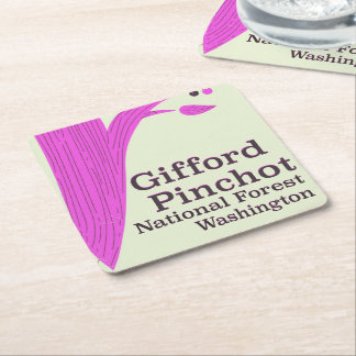 Gifford Pinchot National Forest Washington Square Paper Coaster