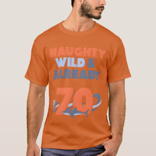 Gift 70 years birthday women Shark retro T-Shirt