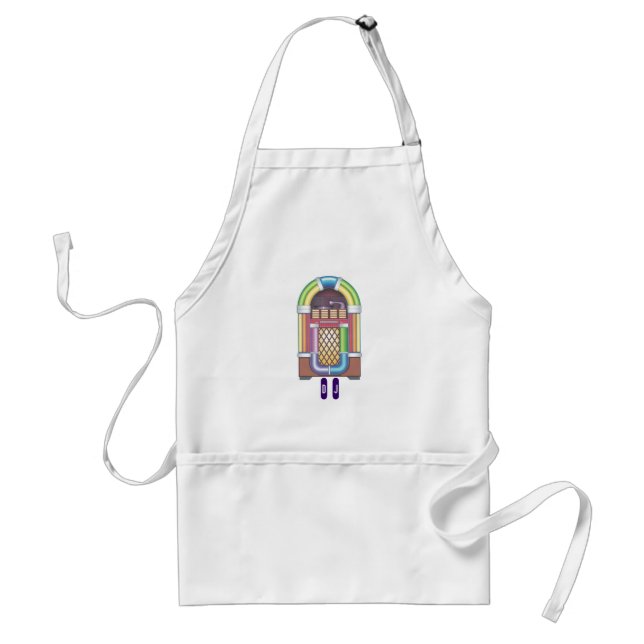 Gift Apron Retro Jukebox DJ Keys Custom Vintage (Front)