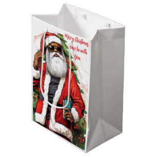 Gift Bag - African American Santa Gift Bag