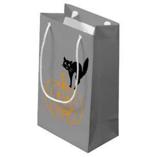 Gift Bag - Black Cat and Pumpkin