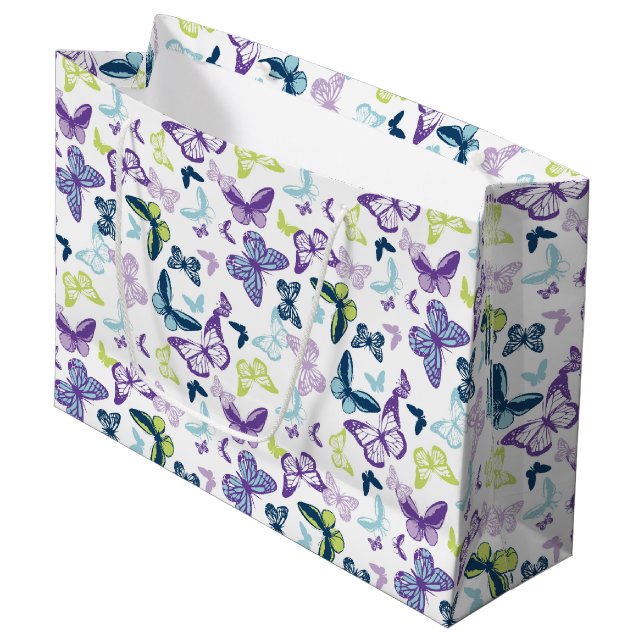 Gift Bag-Butterflies Large Gift Bag (Front Angled)