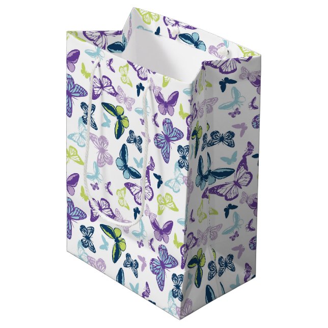 Gift Bag-Butterflies Medium Gift Bag (Front Angled)