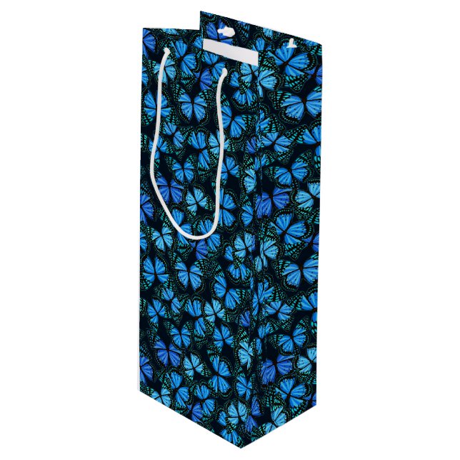 Gift Bag-Butterflies Wine Gift Bag (Front Angled)