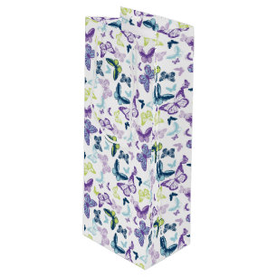 Gift Bag-Butterflies Wine Gift Bag