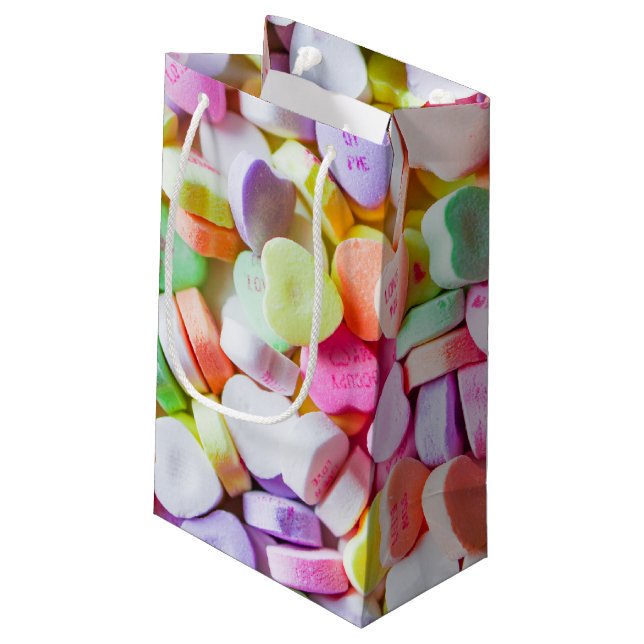 Gift Bag - Candy Conversation Hearts (Back Angled)