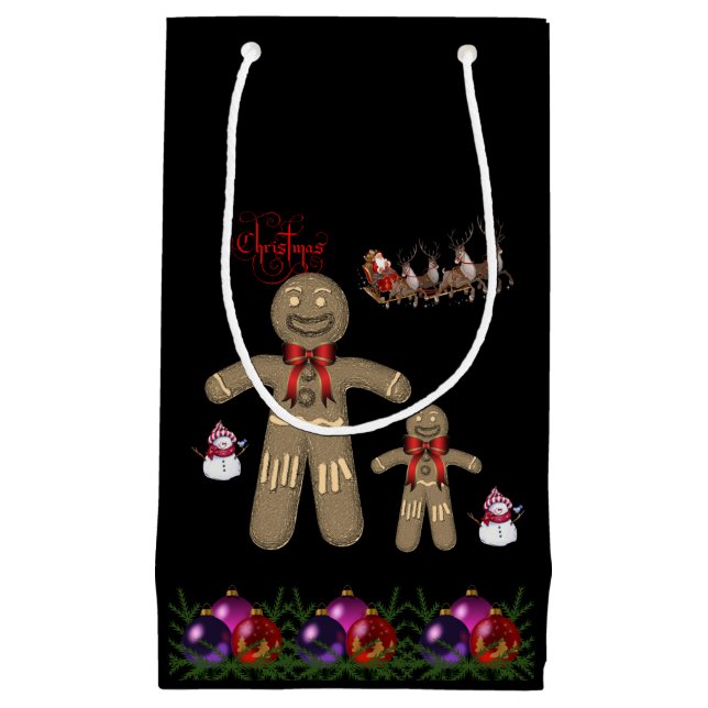 Gift Bag Christmas Gingerbread Man (Front)