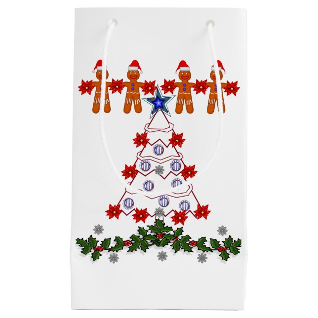 Gift Bag Christmas Gingerbread Man (Front)