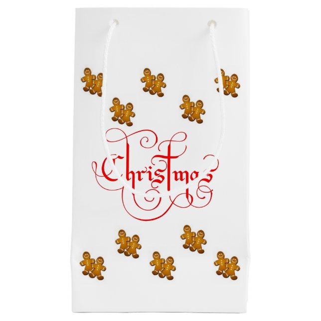 Gift Bag Christmas Gingerbread Man (Front)