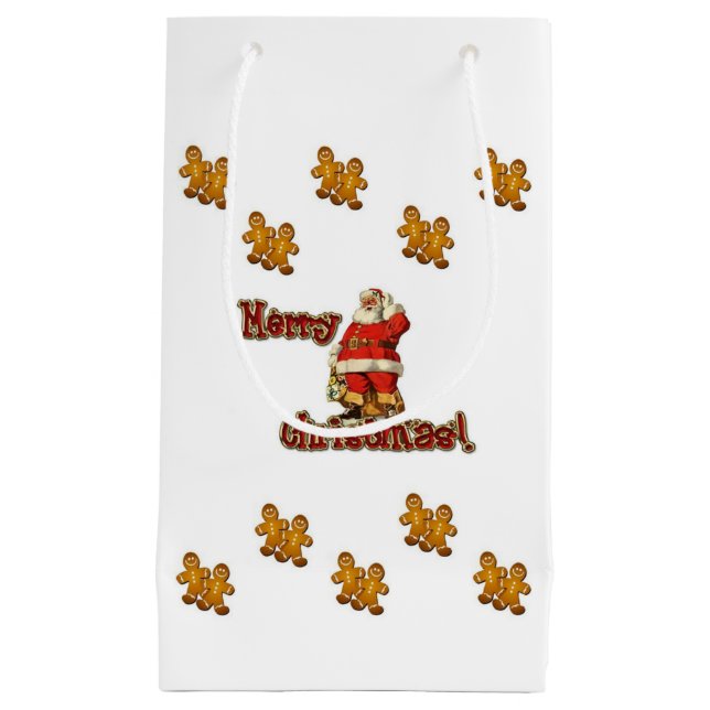 Gift Bag Christmas Gingerbread Man (Front)