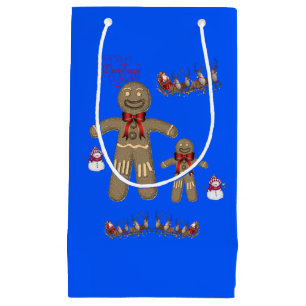 Gift Bag Christmas Gingerbread Man