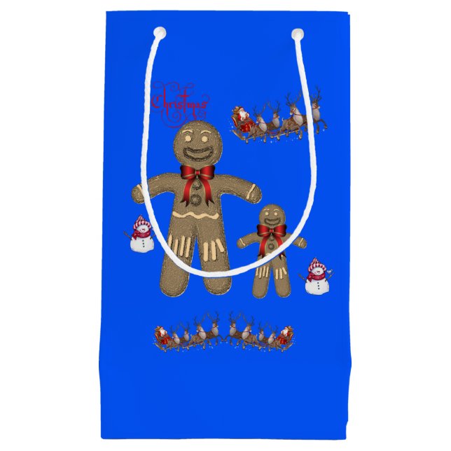 Gift Bag Christmas Gingerbread Man (Front)