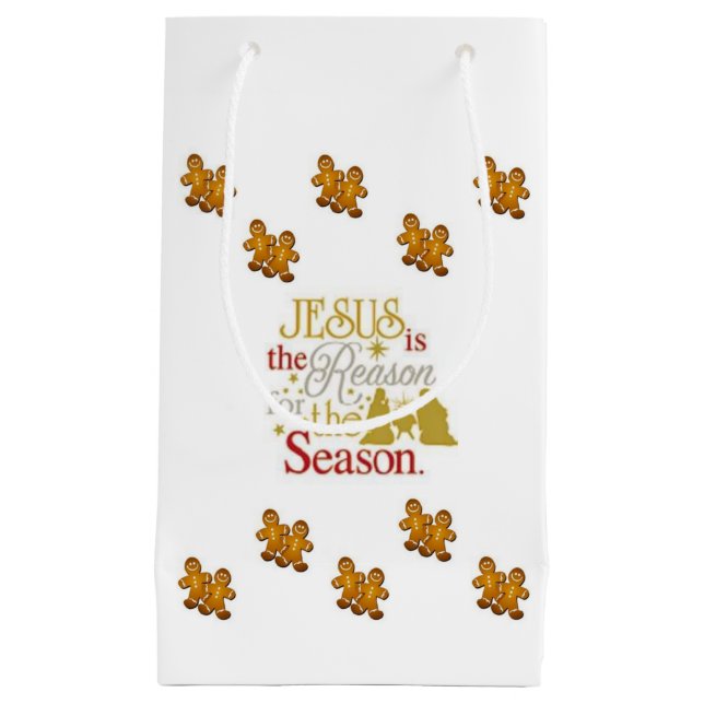 Gift Bag Christmas Gingerbread Man (Front)