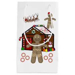 Gift Bag Christmas Gingerbread Man