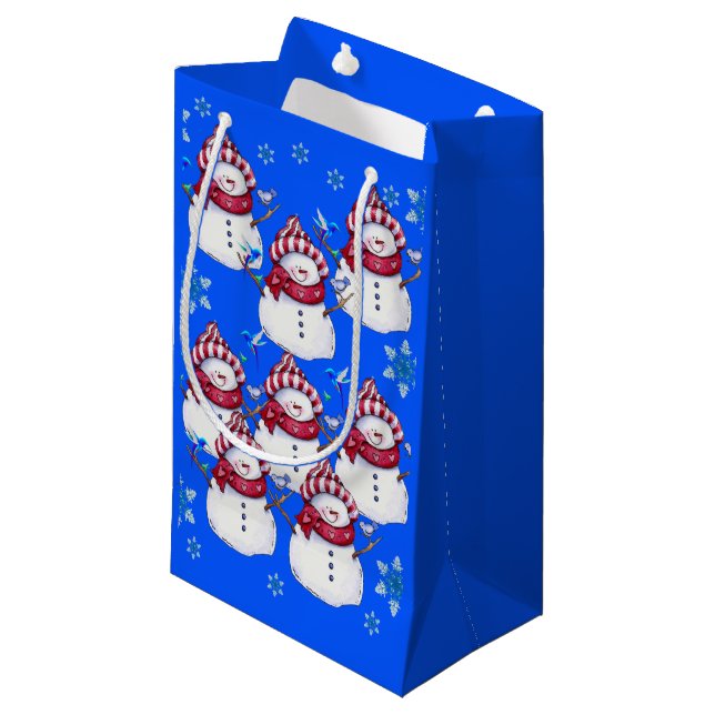 Gift Bag Christmas Snowman (Front Angled)