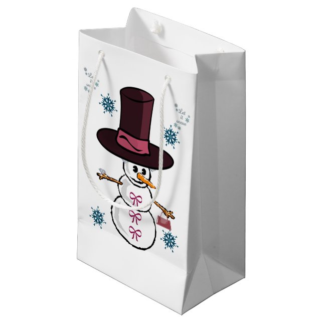 Gift Bag Christmas Snowman (Front Angled)