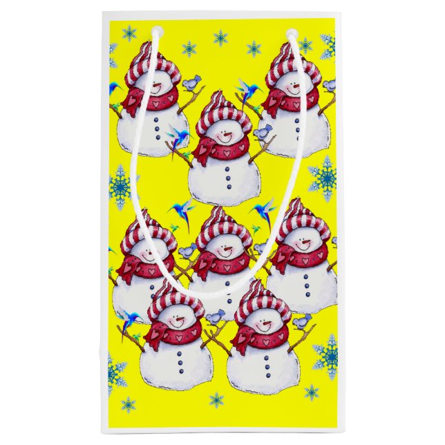 Gift Bag Christmas Snowman (Back)