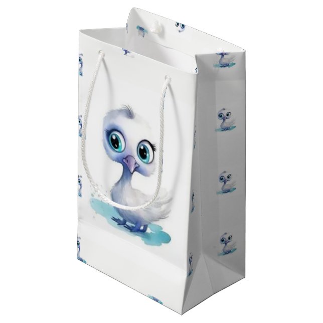 Gift Bag Cute Baby White Duck (Front Angled)