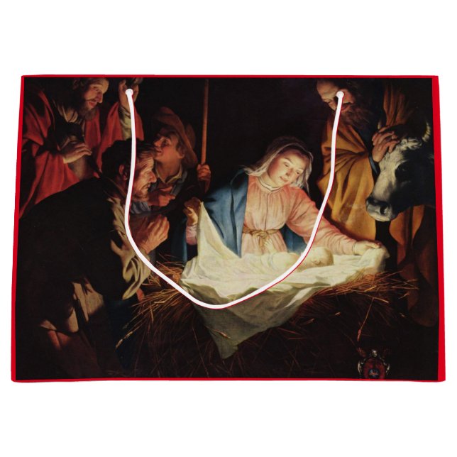 GIFT BAG GERMAN RENAISSANCE PAINTING NATIVITY (Front)